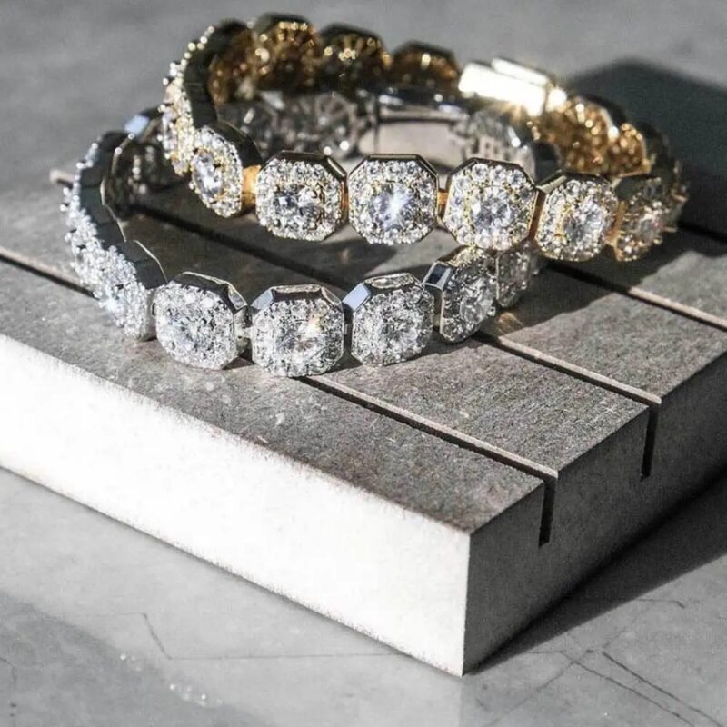 Square tennis bracelet