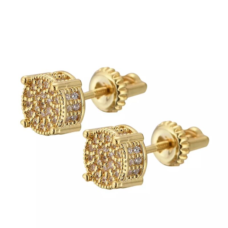 MICRO INSERT SCREW STUD EARRING / GOLD