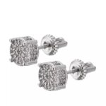 MICRO INSERT SCREW STUD EARRING / SILVER