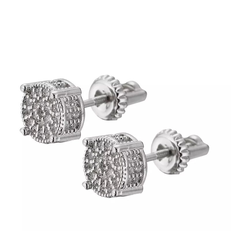 MICRO INSERT SCREW STUD EARRING / SILVER