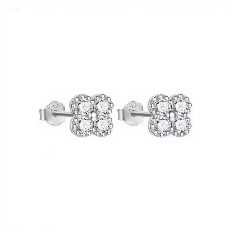 Sterling Silver Metal Base & Moissanite Stud Premium S925 Sterling Silver: Crafted with high-quality S925 silver for lasting brilliance and durability. Radiant Moissanite Sparkle: Features expertly cut moissanite stones that deliver diamond-like fire and exceptional clarity. Hypoallergenic & Skin-Friendly: Safe for sensitive ears, offering all-day comfort without irritation. Elegant Everyday Luxury: Lightweight, timeless, and versatile—perfect for both special occasions and daily wear. Tarnish-Resistant Finish: Designed to maintain its shine and beauty with minimal maintenance.