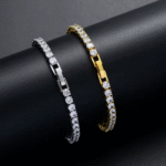 Shop8th Tennis Bracelet in Gold, Silver, and Rose Gold with 2.5mm–4mm studs” Elegant Adjustable Tennis Bracelet – Shop8th Jewelry High-quality plated Gold, Silver, and Rose Gold Tennis Bracelet with 2.5mm–4mm studs and adjustable 6”–9” lengths from Shop8th