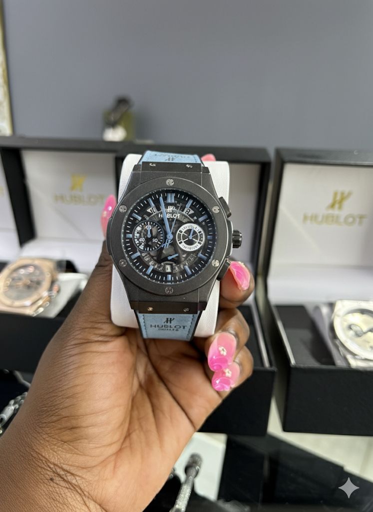Iconic Hublot Design: Showcases the signature fusion of luxury craftsmanship and modern elegance. Premium Build Quality: Constructed with high-grade materials, ensuring durability, precision, and long-lasting performance. Swiss-Made Movement: Powered by reliable Swiss engineering for exceptional accuracy and smooth timekeeping. Comfortable & Refined: Designed with a balanced weight and a sleek profile for all-day comfort and sophistication. Timeless Luxury Appeal: A versatile statement piece that transitions effortlessly from business to casual style.