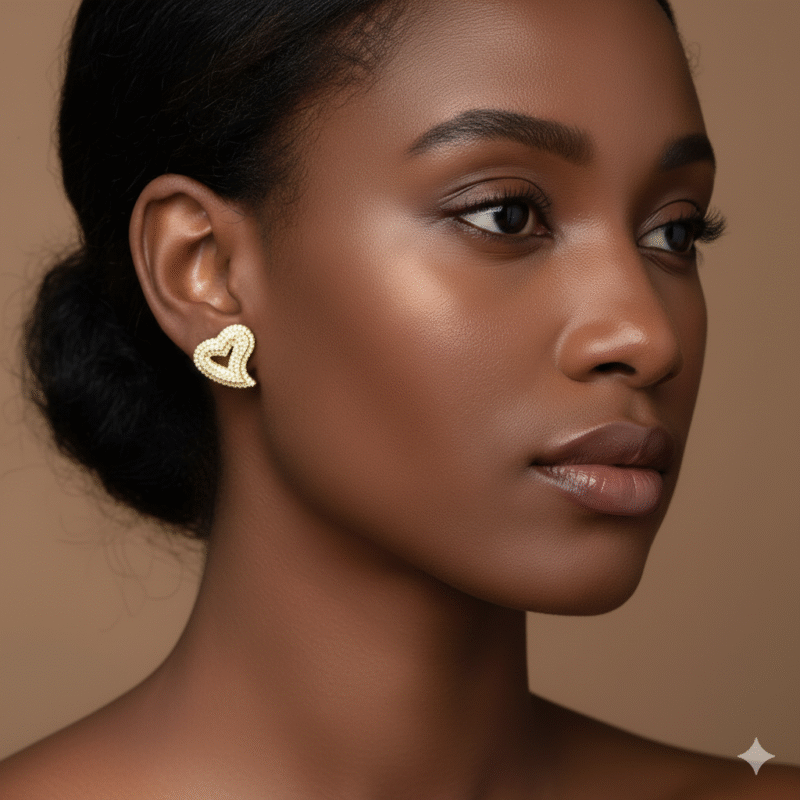 Love Earring Radiate timeless elegance durable stainless steel plated in either brilliant gold or classic silver hypoallergenic