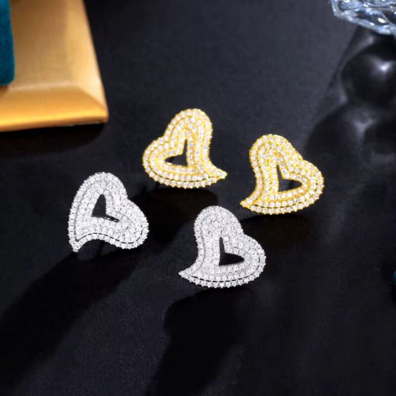 Love Earring Radiate timeless elegance durable stainless steel plated in either brilliant gold or classic silver hypoallergenic