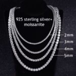 S925 Sterling Silver Moissanite Tennis Chain – Shop8th Jewelry Luxury S925 sterling silver tennis chain with premium moissanite stones, designed by Shop8th for maximum brilliance and timeless sophistication Shop8th S925 Moissanite Tennis Chain in sterling silver with brilliant moissanite stones
